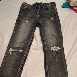 Distressed Black Jeans for Women